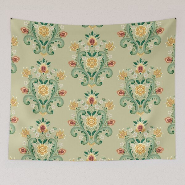 Item preview, Rosemaling Green and Gold designed and sold by Barbara Pixton.