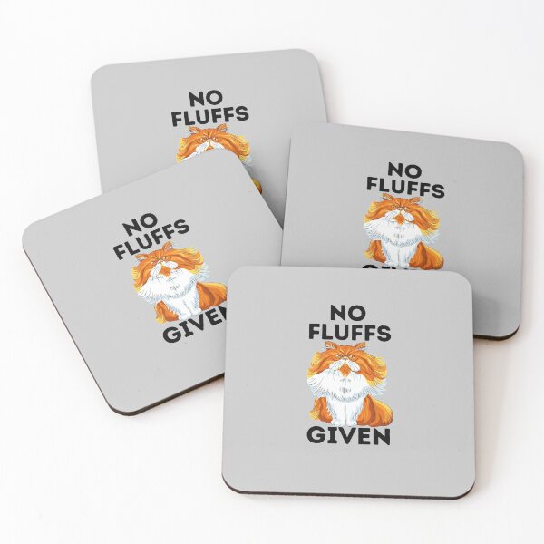 Item preview, I don't give a fluff - funny grumpy fluffy cat designed and sold by Theleochick.