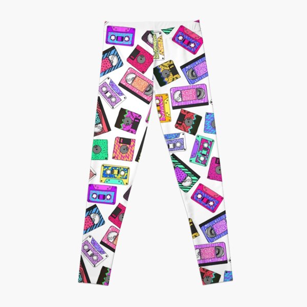 80s Leggings Neon Pink