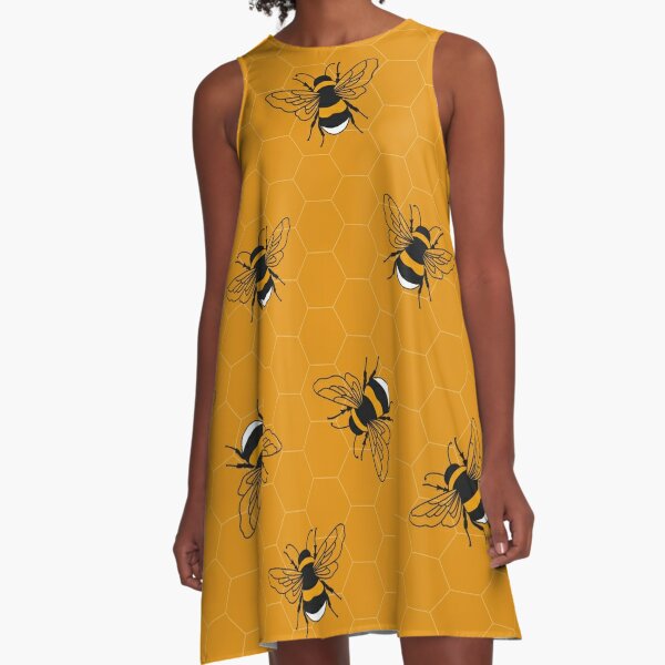 Premium Vector | The girl wearing a cute bee dress with sweetness