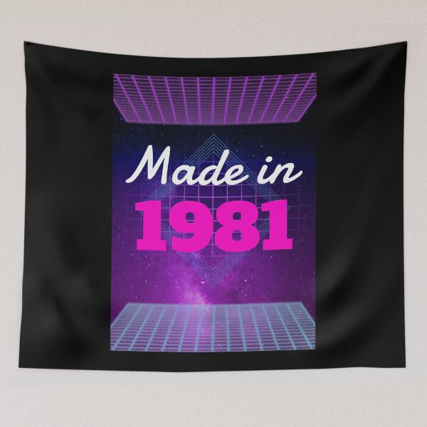 Item preview, Gift for 40 Year Old Made in 1981 40th Birthday Retro Vintage designed and sold by WPahat.