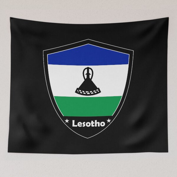 Item preview, Lesotho Flag Badge designed and sold by Gina-Driada.