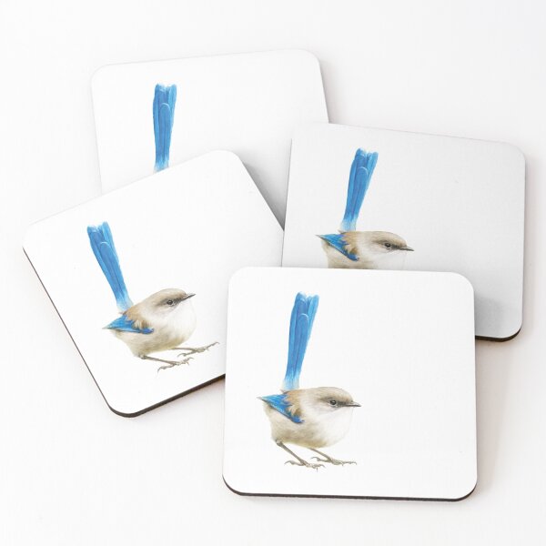Item preview, Cute Fairywren bird and lovely Robin bring us good luck. Watercolor, bird, hand-painted artwork designed and sold by graphy K.