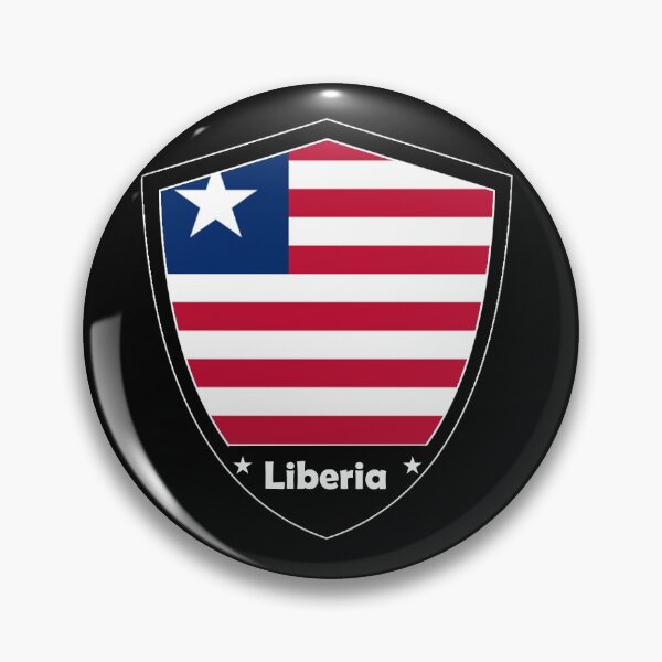 Artikelvorschau, Liberia Flaggenabzeichen entworfen und verkauft von Gina-Driada.