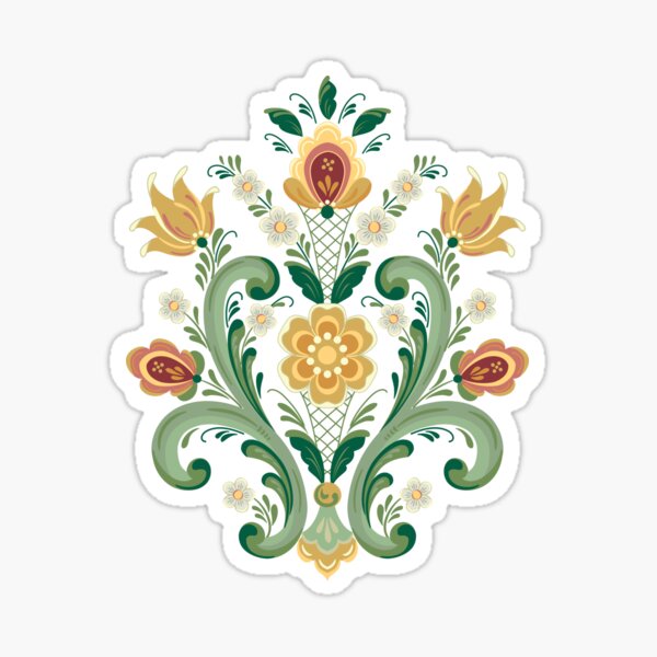 Item preview, Rosemaling Green and Gold designed and sold by Barbara Pixton.