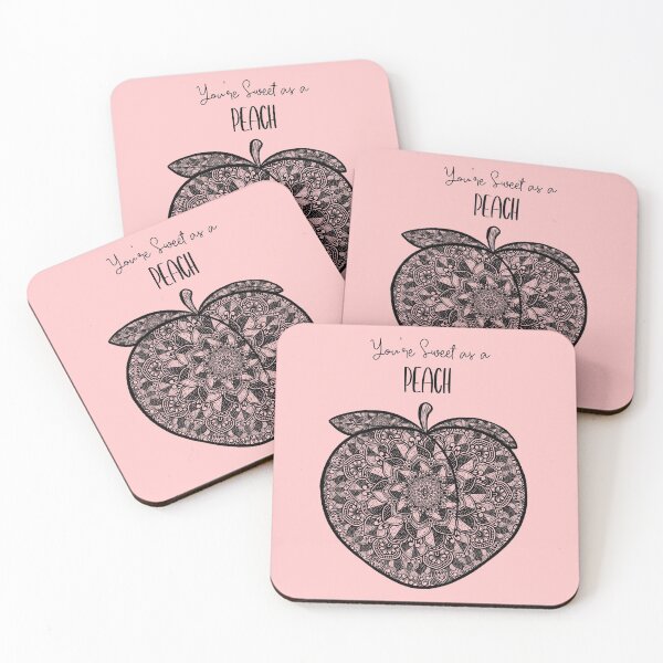 Item preview, Sweet as a Peach Mandala Calligraphy  designed and sold by SoniyaArt !.