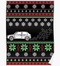 MK1 Golf Ugly Christmas Sweater Style Poster