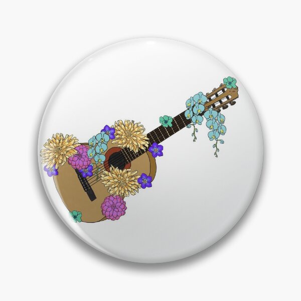 Item preview, Floral Guitar designed and sold by ThatGreenLlama.