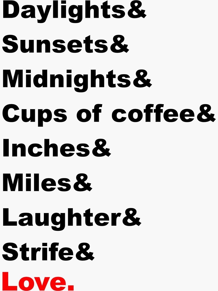 ""How do you measure a year?" RENT" Sticker for Sale by mrl9 Redbubble