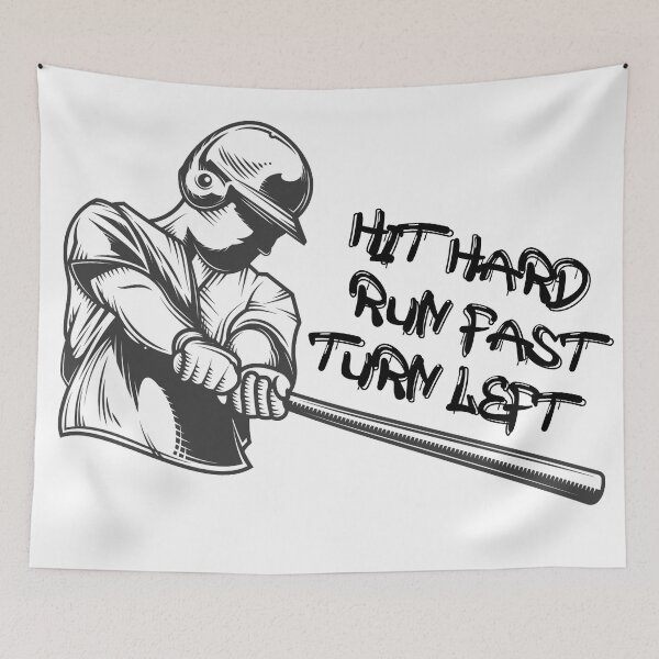Item preview, Hit hard run fast turn left ,baseball  designed and sold by Djalane.