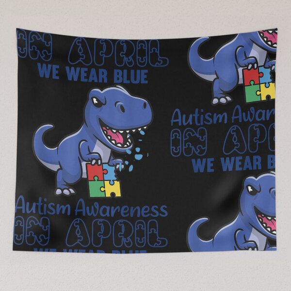 Item preview, In April We Wear Blue Autism Awareness Month designed and sold by Kingpoew.