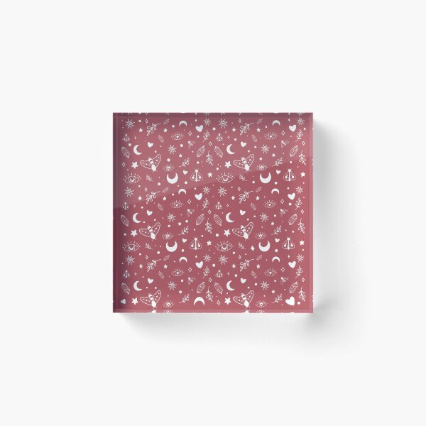Item preview, Mystic celestial pattern red designed and sold by iconicus-design.