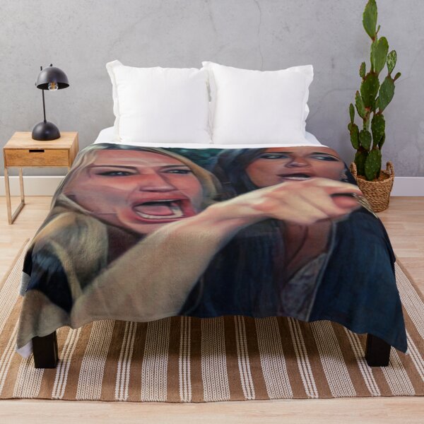 Item preview, Lady yelling at Cat meme painting designed and sold by MystikArts.