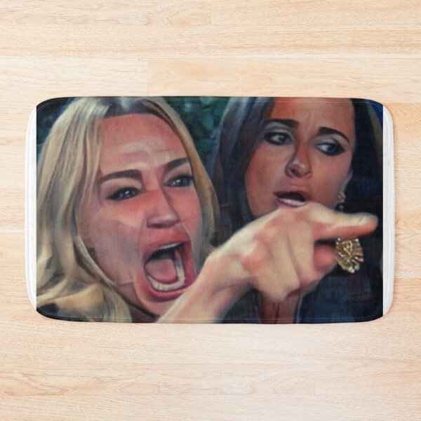 Item preview, Lady yelling at Cat meme painting designed and sold by MystikArts.