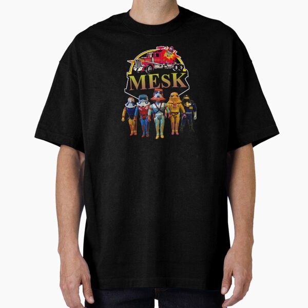 M.E.S.K. M.A.S.K. Bootleg Figures and Logo Oversized T-Shirt