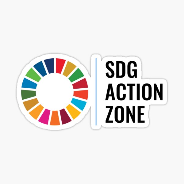 SDG Action Zone UN Sustainable Development Goals SDGs Logo Sticker