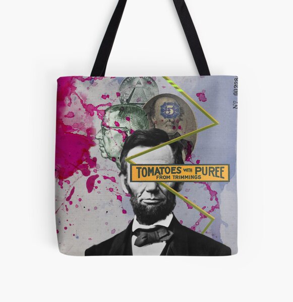 Lincoln All Over Print Tote Bag