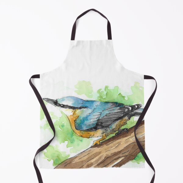 Item preview, Watercolor Red-Breasted Nuthatch Bird designed and sold by BlackGoatPrints.