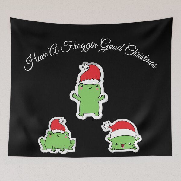 Item preview, Cute Jumping Frog Christmas Design designed and sold by Imemewell.