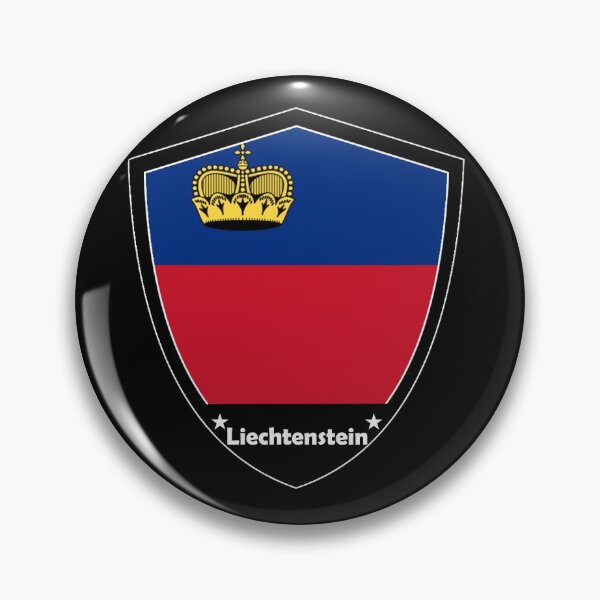 Item preview, Liechtenstein Flag Badge designed and sold by Gina-Driada.
