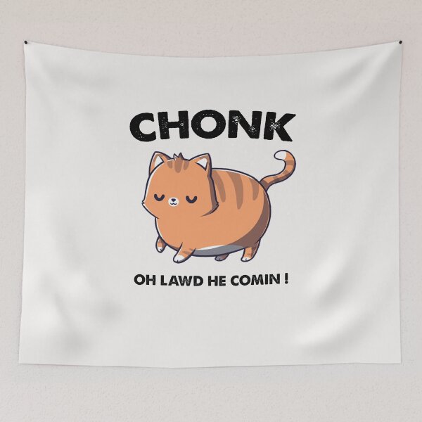 Item preview, CHONK,Cute Cat With Red Nose  designed and sold by sirrab.