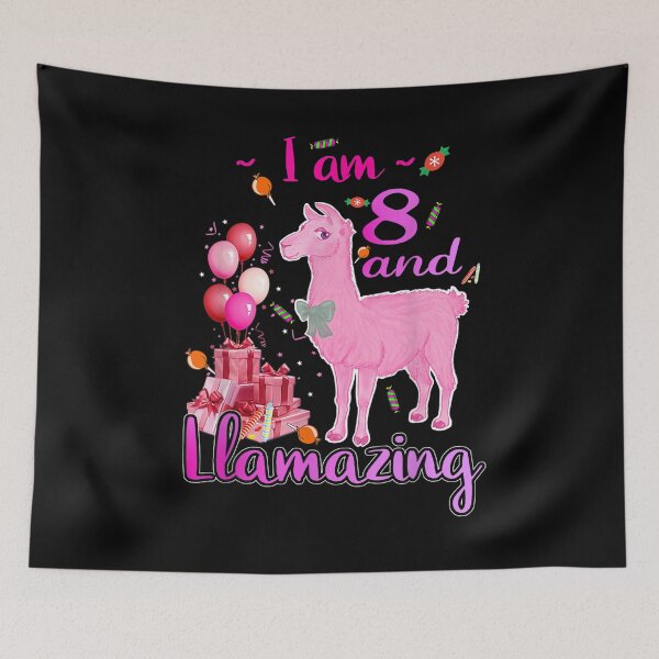 Item preview, I Am 8 Years Old And Llamazing 8th Llama Birthday Girl Boy  designed and sold by beatabea.