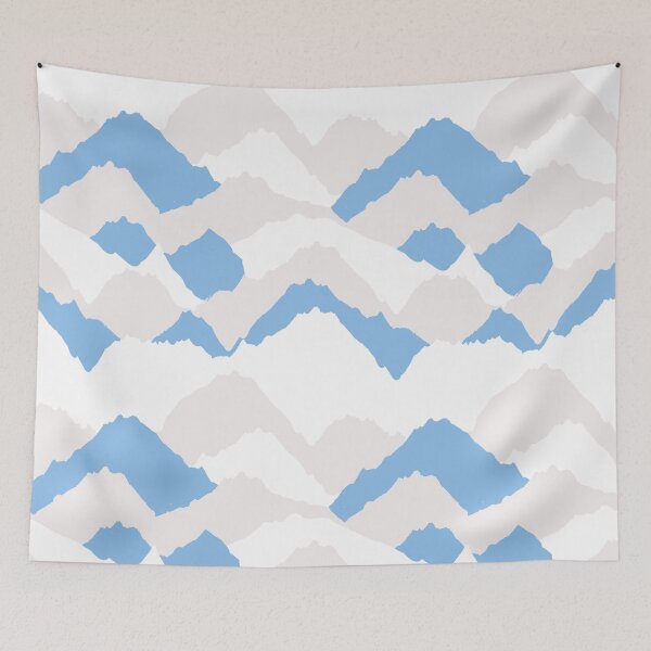 Item preview, Color Block Mountains | Blue Geometric Pattern  designed and sold by Sarahelena Barrios.