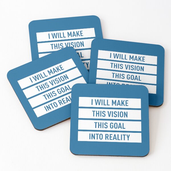 Item preview, I Will Make This Vision This Goal Into Reality (Blue BG) designed and sold by FilipeFerreira.