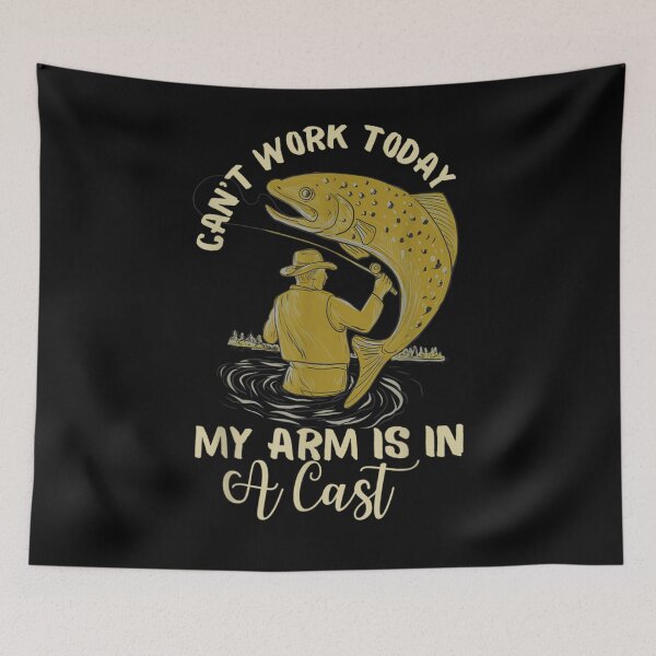 Item preview, I Can't Work Today My Arm Is In A Cast Fisherman Retro  designed and sold by beatabea.