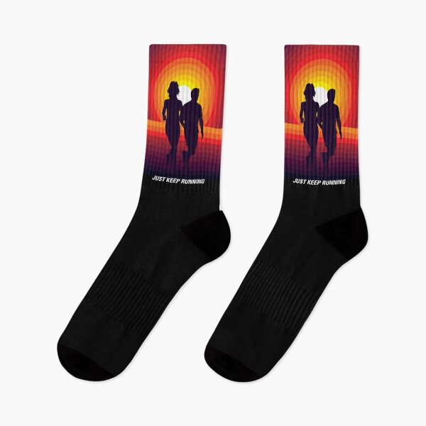 Item preview, Just Keep Running - Summer Sunset Silhouette (Couple) designed and sold by STUDIO-72.