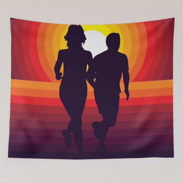 Item preview, Just Keep Running - Summer Sunset Silhouette (Couple) designed and sold by STUDIO-72.