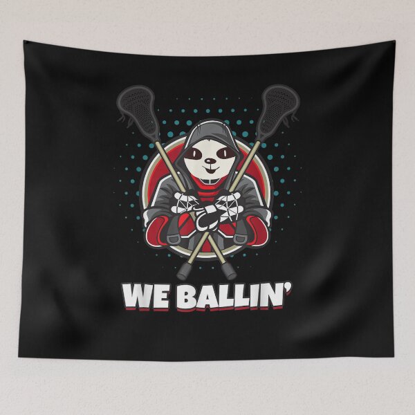 Item preview, Funny Lacrosse Player Panda We Ballin Lacrosse  designed and sold by beatabea.