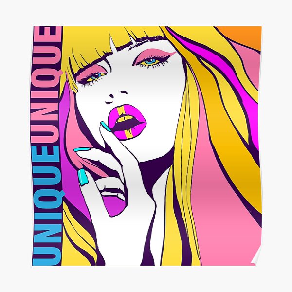 Be Unique Girl Color Poster