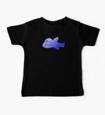 Flying Happy Airplane Doodle Baby Tee