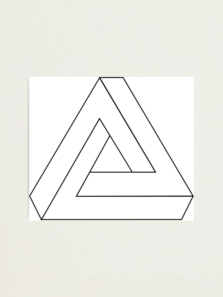 Impossible Triangle Optical Illusion" Photographic Print by ...