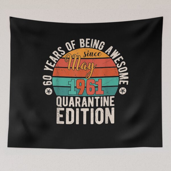 Item preview, 60th Birthday Retro May 1961 Quarantine 60 Years Old Gifts  designed and sold by beatabea.