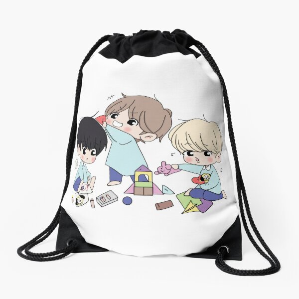 BTS BT.21 Canvas bag Army Korean K-pop Fashion Cute Cartoon Printed Tote  Bag Side Backpack Various