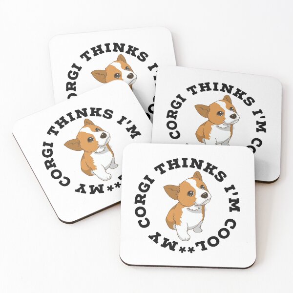 Item preview, Cute corgi design, Funny corgi quote, My corgi thinks i'm cool.  designed and sold by efenem.