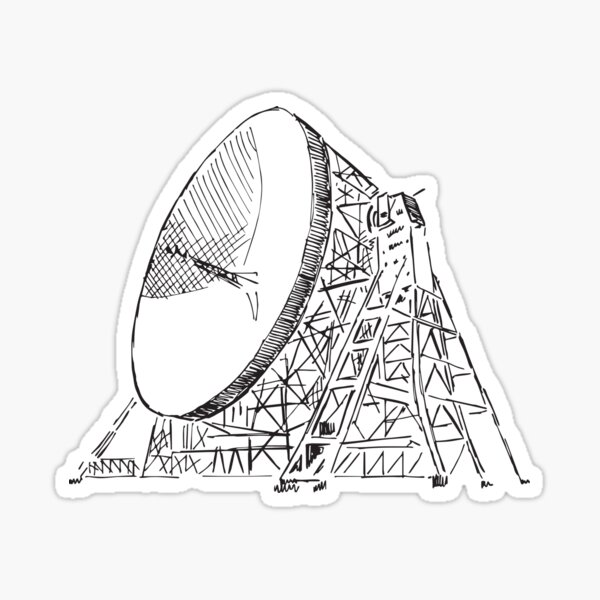 Item preview, Jodrell Bank, Lovell Telescope, Illustrated Tribute designed and sold by FoleyPottery.