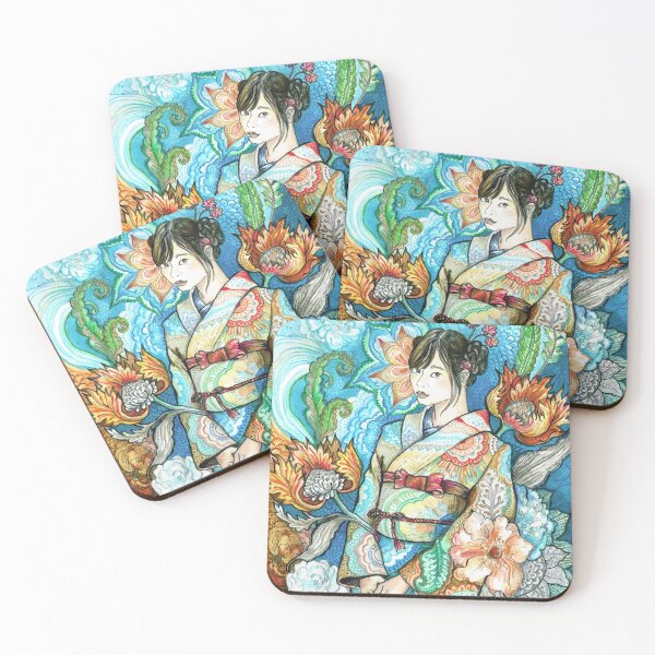 Item preview, Japanese Girl in a Kimono designed and sold by FanitsaArt.