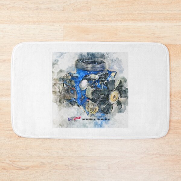 Item preview, Ford Mustang 428 Cobra Jet Engine Watercolor sketching wall art home decor designed and sold by scribblelife.