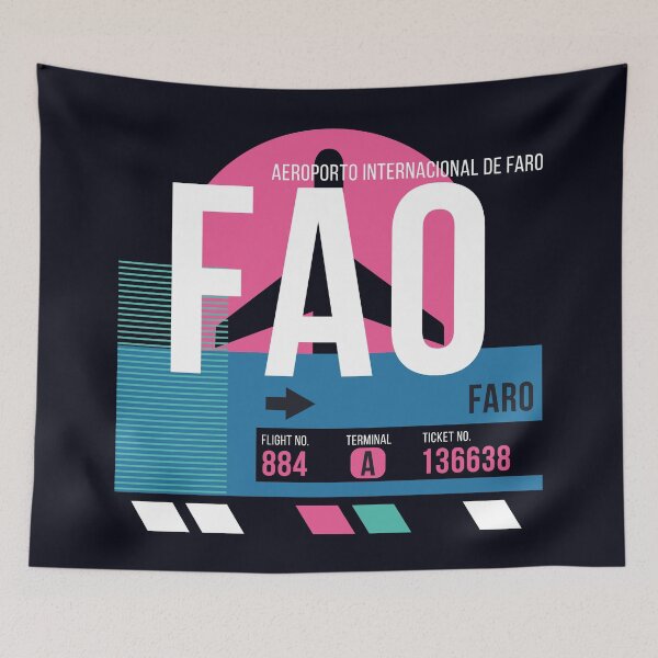 Item preview, Faro Algarve, Portugal (FAO) Airport Code Baggage Tag designed and sold by SLAG-Creative.