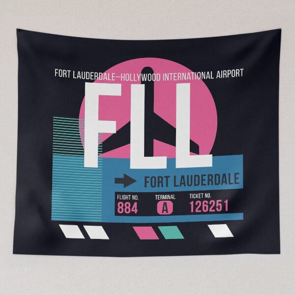 Item preview, Fort Lauderdale, Florida (FLL) Airport Code Baggage Tag designed and sold by SLAG-Creative.