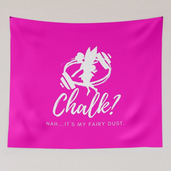 Item preview, Funny CrossFit/Fitness/Gym Chalk Design PINK/PURPLE designed and sold by PortfoliobyJana.