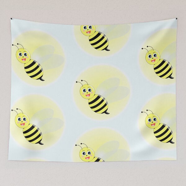 Item preview, Cute wholesome bee, in the light, endless pattern  designed and sold by bubbley2021.