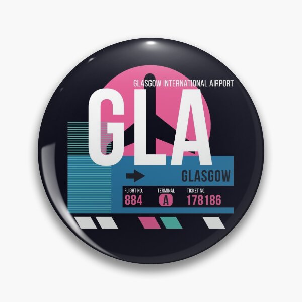 Item preview, Glasgow, Scotland (GLA) Airport Code Baggage Tag designed and sold by SLAG-Creative.