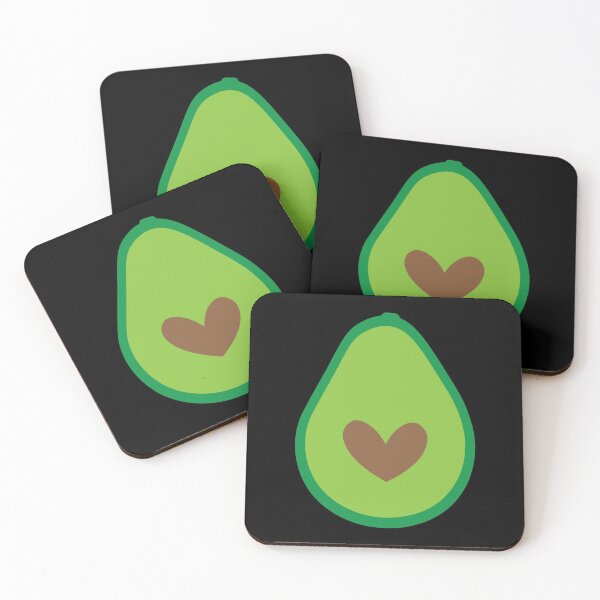 Item preview, Black Background Avocado Heart Love Foodie Food  designed and sold by mariesmunchies.