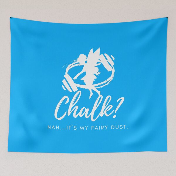 Item preview, Funny CrossFit/Fitness/Gym Chalk Design BLUE designed and sold by PortfoliobyJana.