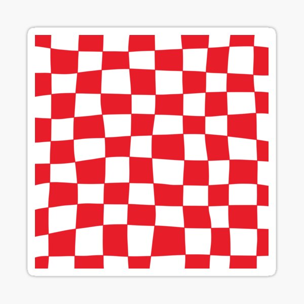 Item preview, Hand Drawn Checkerboard Pattern (red/white) designed and sold by Design Minds Boutique.