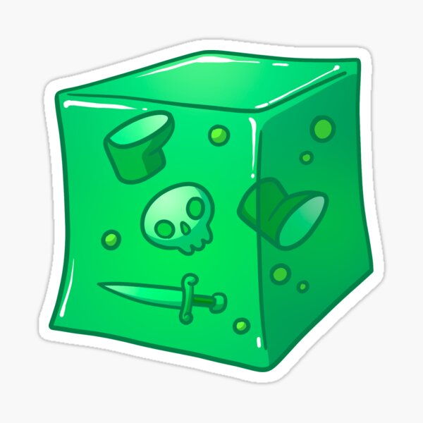 "Gelatinous cube" Sticker for Sale by AnryMary Redbubble